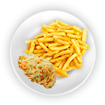 Fries, Cheese & Coleslaw 