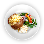 Baked Potato With Cheese, Coleslaw 