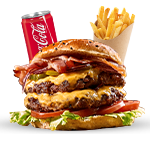 Bacon & Cheese Double Burger Meal 