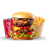 Double Cheese Burger Meal 